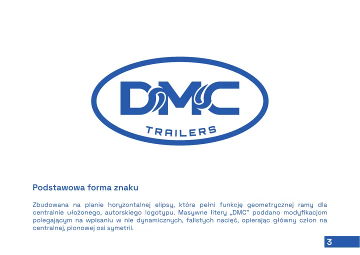 DMC Trailers, księga znaku: logo w wersji podstawowej