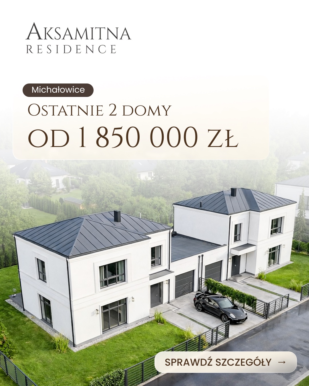 Aksamitna Residence: Karuzela na Instagram dla inwestycji — slajd 1 z 6