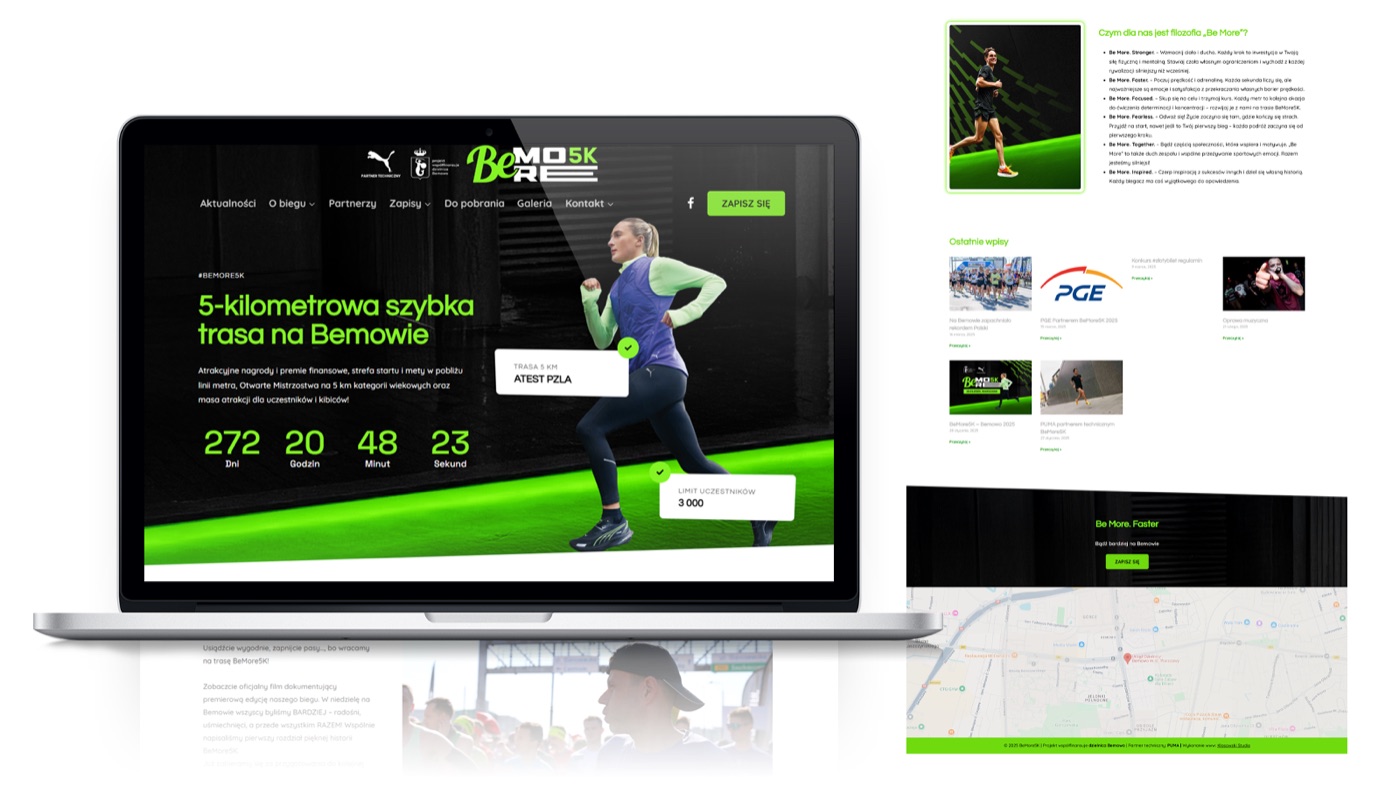 Realizacja strony internetowej: BeMore5K