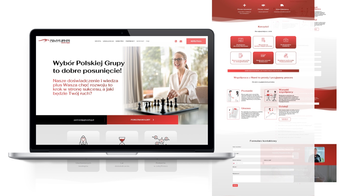 Realizacja strony internetowej: Polska Grupa Leasingowa